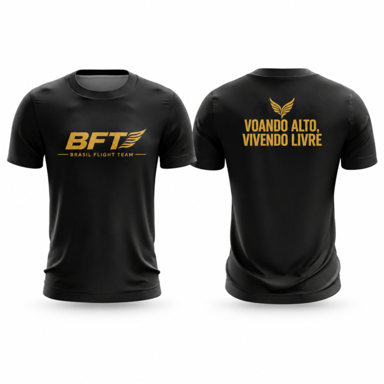 Camiseta BFT preta frente e costas
